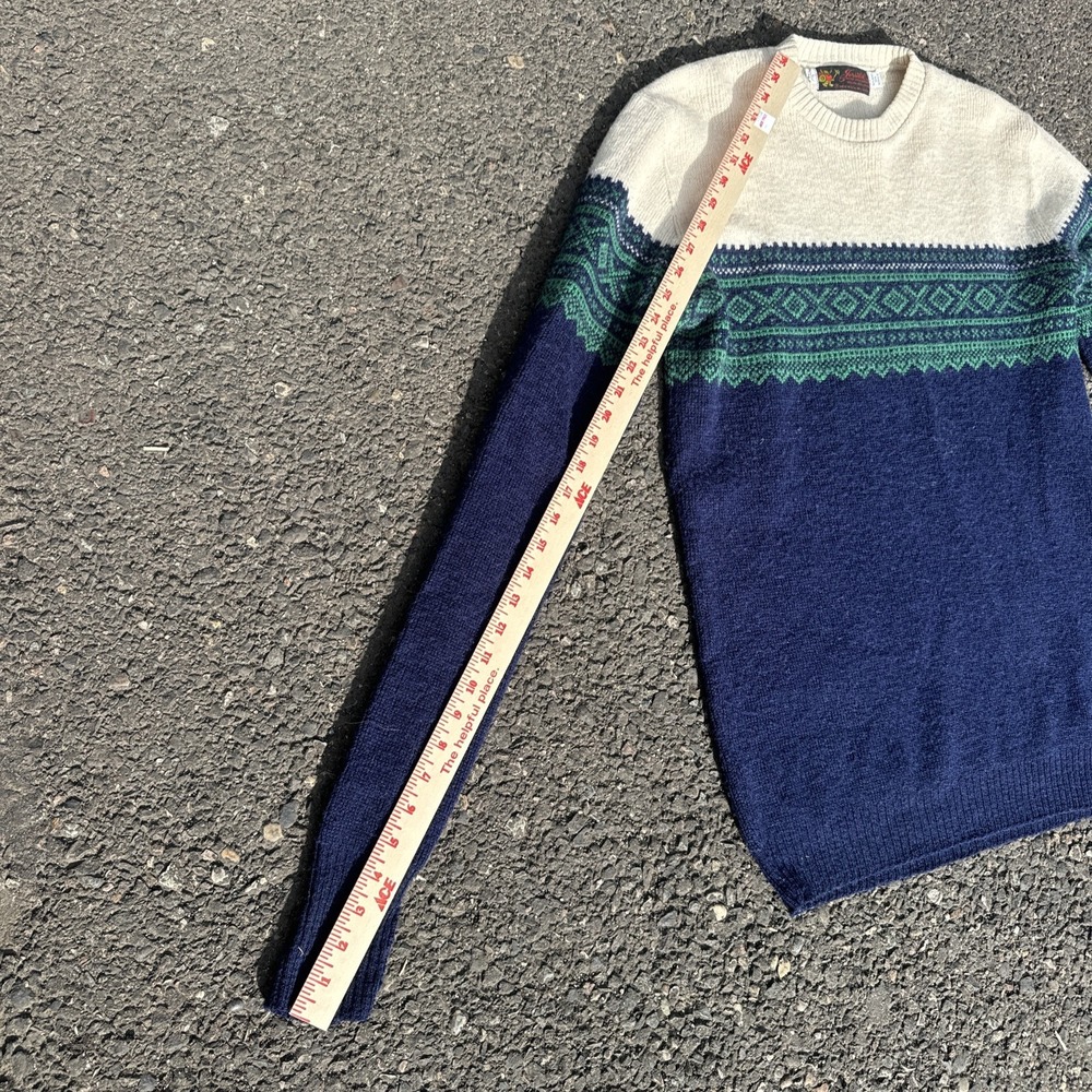 Vintage 80s Jersild Knit Sweater Mens Size Large VTG Tall USA Wool Acrylic - Picture 7 of 9
